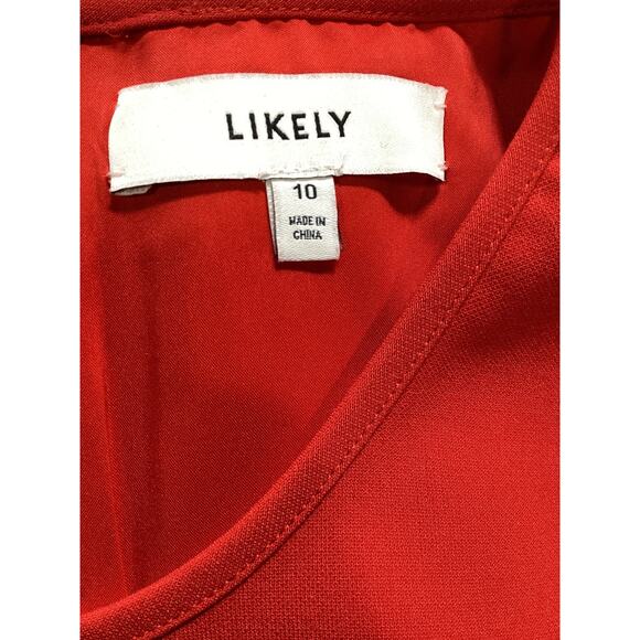 Likely 'Hunt' Red Dress Size 10 - Picture 4 of 4
